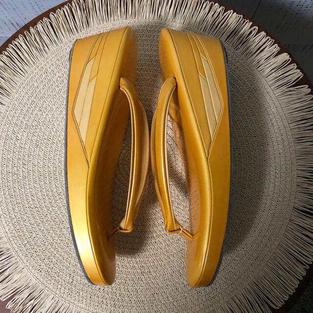草履 キンワシ印 東京謹製 和装小物 オレンジゴールド レディースの靴/シューズ(下駄/草履)の商品写真