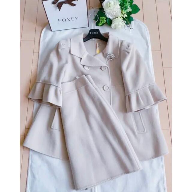 FOXEY カシミヤ100%スーツ40 極美品 Rene-