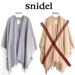 スナイデル(SNIDEL)のsnidel♡ポンチョ風ストール♡グレー(ポンチョ)