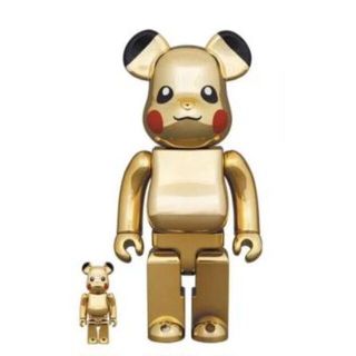 メディコムトイ(MEDICOM TOY)のBE@RBRICK ピカチュウ GOLD CHROME Ver100%&400％(その他)