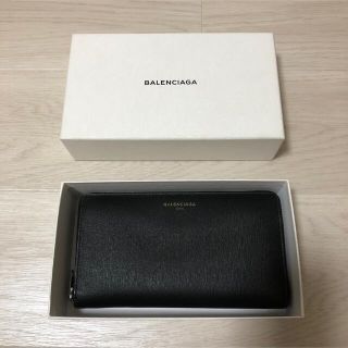 Balenciaga - BALENCIAGA 極美品 黒 長財布 エッセンシャル レザー