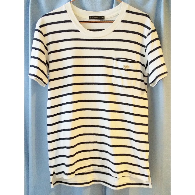 Scye(サイ)のSCYE BASICS 刺繍 Tシャツ ポケットボーダー メンズのトップス(Tシャツ/カットソー(半袖/袖なし))の商品写真