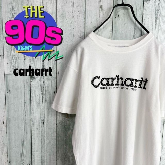 carhartt(カーハート)の90's carharrt カーハート  スターセンターロゴ　Tシャツ メンズのトップス(Tシャツ/カットソー(半袖/袖なし))の商品写真