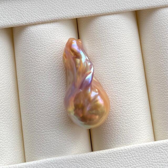 本真珠 淡水バロックパールルース 虹色 - ネックレス
