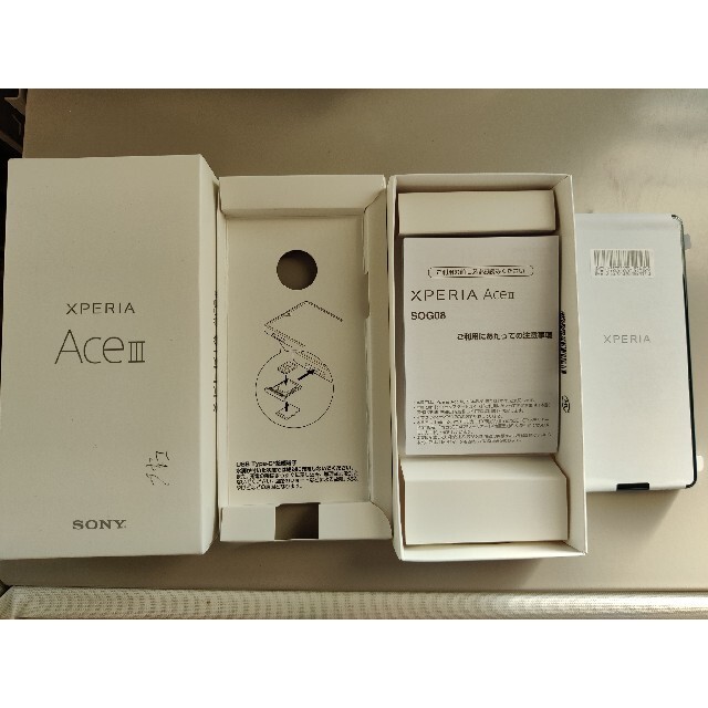 「SONY Xperia Ace III SOG08ブルー」箱難有、新品未使用品