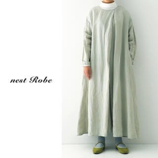 nest Robe - ネストローブ♡リネン近江晒タックフレア2way nest Robe - ネストローブ♡リネン近江晒タックフレア2way
