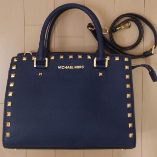 マイケルコース(Michael Kors)のMICHAEL KORS　バック　USED ネイビー(ハンドバッグ)