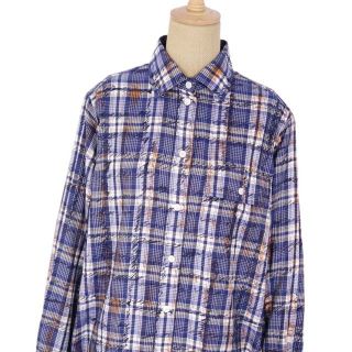 バーバリー シャツ ブラウス チェック 総柄 シルク100% トップス-