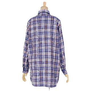 バーバリー シャツ ブラウス チェック 総柄 シルク100% トップス-