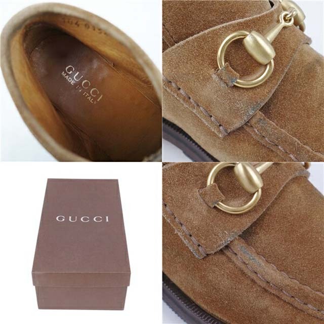 Gucci(グッチ)のグッチ ブーツ チャッカブーツ ホースビット スウェード シューズ 靴 レディースの靴/シューズ(ブーツ)の商品写真