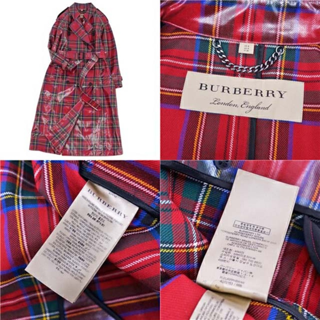 BURBERRY(バーバリー)のバーバリー コート PVC パテント ウール トレンチコート チェック レディースのジャケット/アウター(ブルゾン)の商品写真