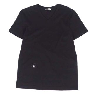 ディオールオム(DIOR HOMME)のディオールオム Tシャツ カットソー 半袖 ビー 刺繍 Vネック コットン(Tシャツ/カットソー(七分/長袖))