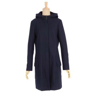 ジルサンダー(Jil Sander)のジルサンダーネイビー NAVY コート ロングコート アウター フード付 ウール(ブルゾン)