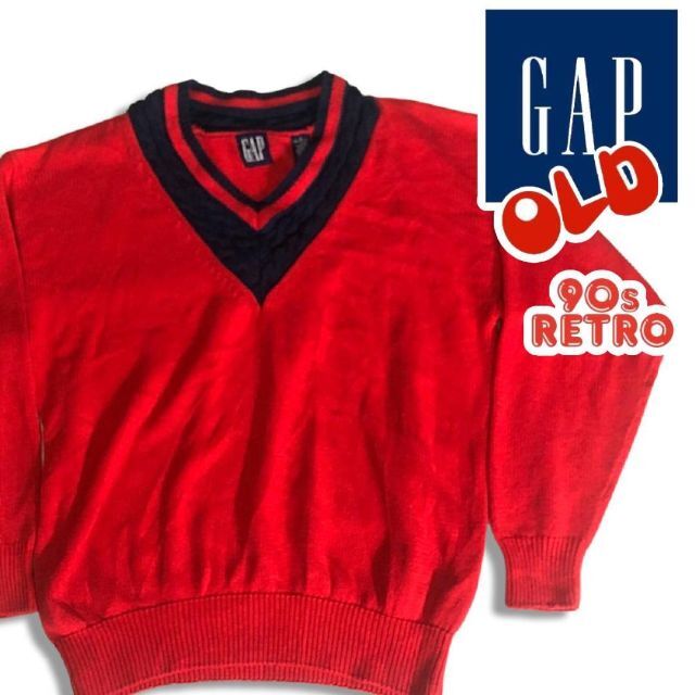 90s GAP ギャップ コットンセーター L オールドギャップ OLD GAP