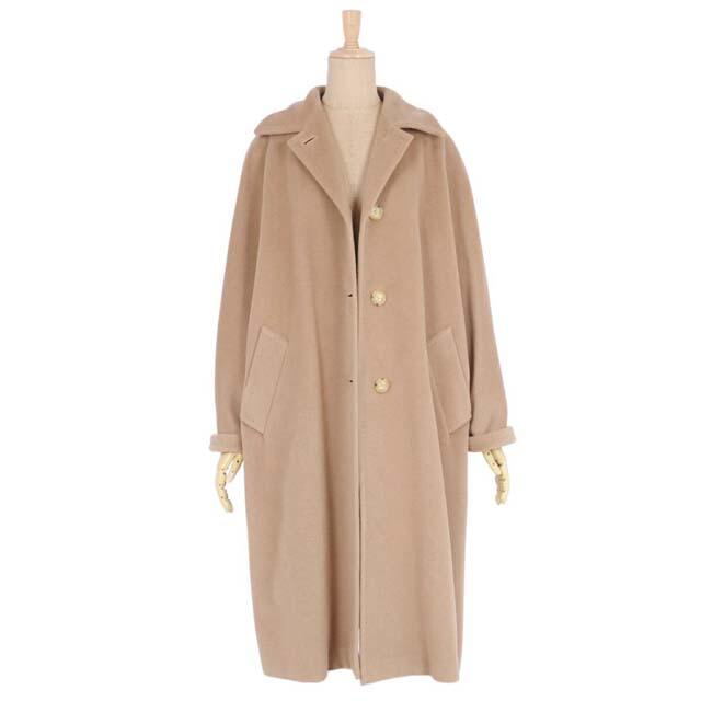 MaxMara■マックスマーラショールカラーカシミアウールコート■40白タグ