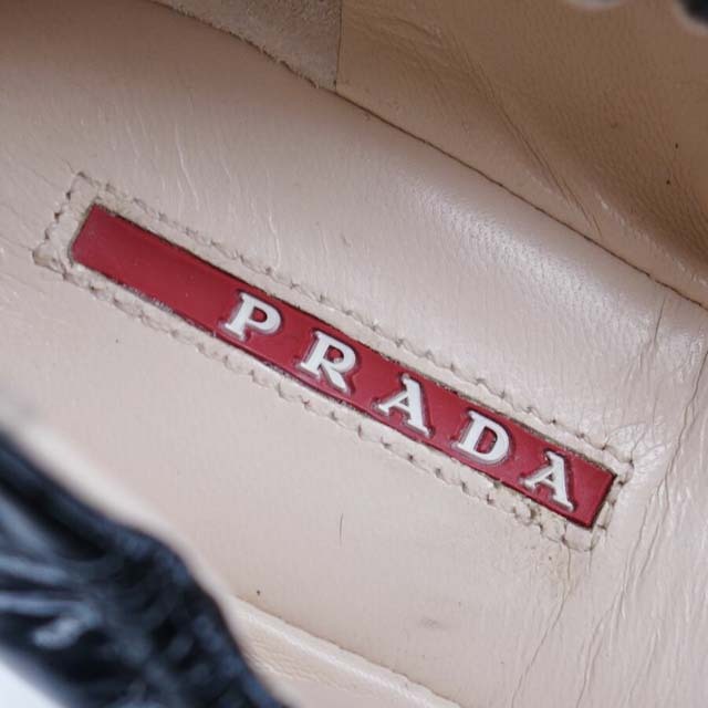 PRADA　プラダ　フラットシューズ　レッド　リボン　23cm