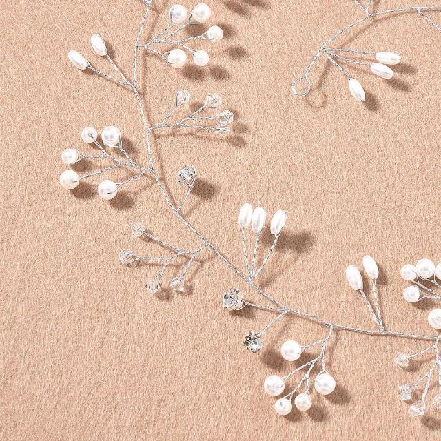 小枝 ビジュー ヘッドドレス シルバー☆ヘアアクセサリー カチューシャ