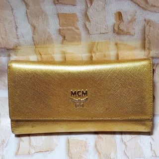 エムシーエム(MCM)のMCM エムシーエム 長財布 ゴールド レディース ブランド(財布)