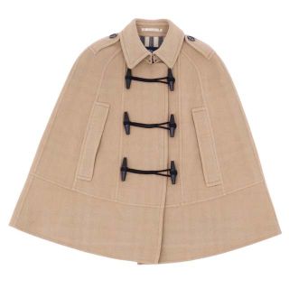 バーバリー(BURBERRY)のバーバリー ロンドン ポンチョ ウール コート ケープ 裏チェック レディース(ブルゾン)