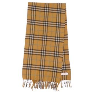 バーバリー(BURBERRY)のバーバリー マフラー カシミヤ チェック フリンジ ストール レディース(ストール/パシュミナ)