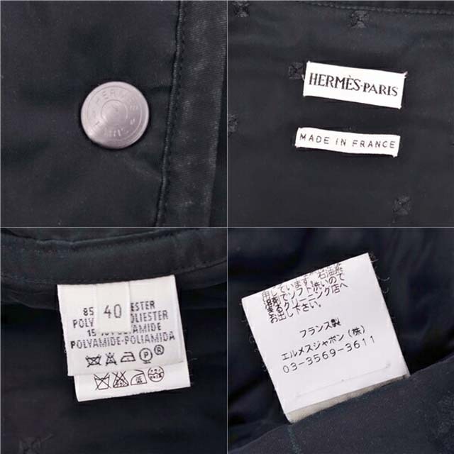 エルメス コート マルジェラ期 セリエボタン パドックコート 中綿入り 刺繍