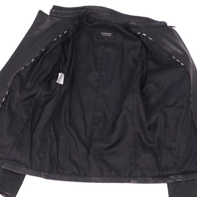 BURBERRY BLACK LABEL(バーバリーブラックレーベル)のバーバリー ブラックレーベル レザージャケット ライダース ラムレザー メンズ メンズのジャケット/アウター(ステンカラーコート)の商品写真