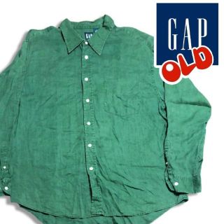 ギャップ(GAP)のGAP ギャップ 長袖リネンシャツ グリーン XL オールドギャップ(シャツ)