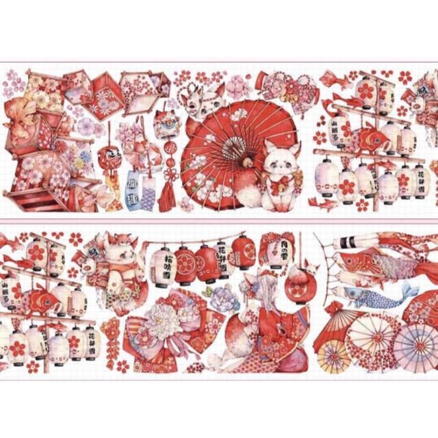 1ループ☆海外 水晶PETテープ 切り売り 櫻狸 和柄の通販 by umi☆ 8/11
