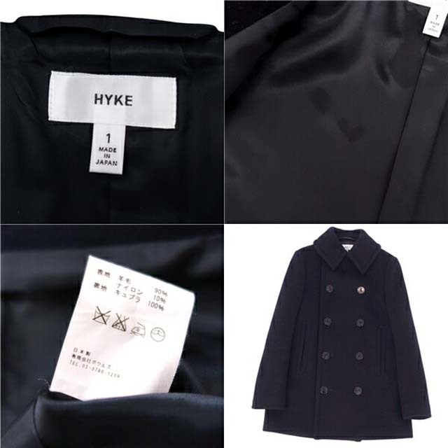 HYKE - ハイク コート ダブルブレスト Pコート アウター HYKE - ハイク コート ダブルブレスト Pコート アウター