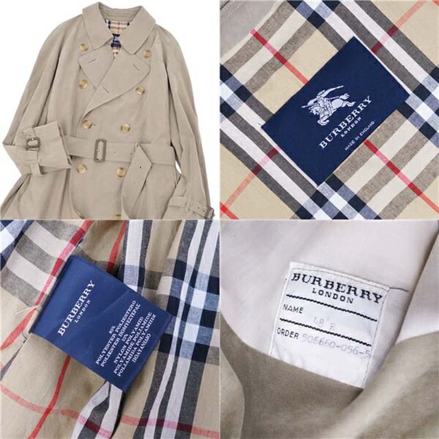 BURBERRY(バーバリー)のバーバリー ロンドン コート 英国製 トレンチコート メンズ 裏チェック メンズのジャケット/アウター(ステンカラーコート)の商品写真