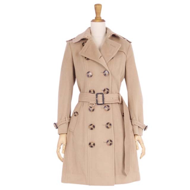 極美品 BURBERRY バーバリー カシミヤ100% サンドリンガム トレンチ-