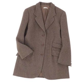 エルメス(Hermes)のエルメス ジャケット マルジェラ期 カシミヤ ツイード テーラード シングル(ブルゾン)