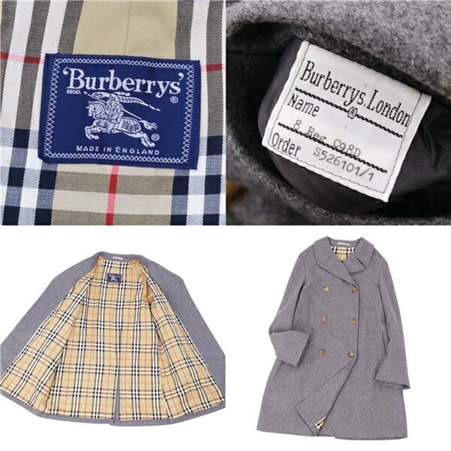 BURBERRY(バーバリー)のバーバリー コート 英国製 ウール ダブルブレスト レディース アウター レディースのジャケット/アウター(ブルゾン)の商品写真