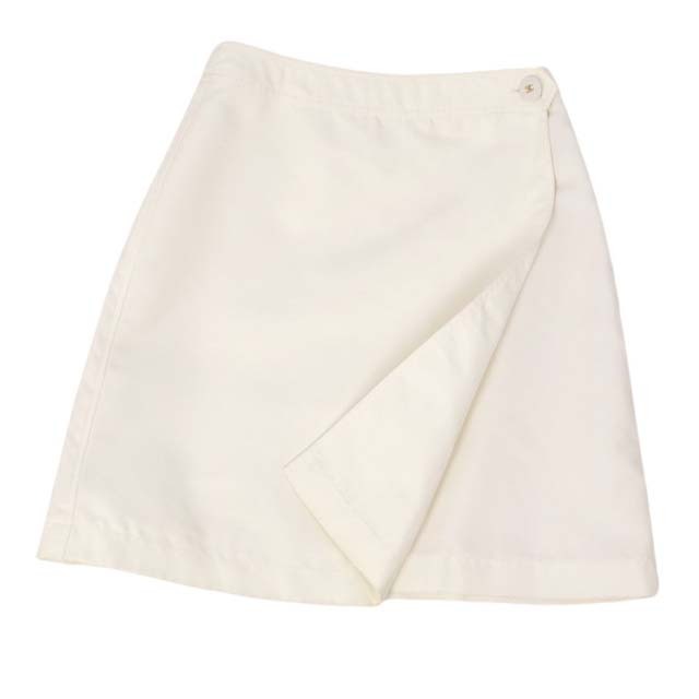 CHANEL(シャネル)のシャネル スカート 97C ココマークボタン ラップスカート フレア ナイロン レディースのスカート(ひざ丈スカート)の商品写真