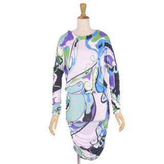 エミリオプッチ(EMILIO PUCCI)のエミリオプッチ ワンピース ドレス 総柄 ジャージー トップス レディース(ひざ丈ワンピース)