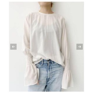 アパルトモンドゥーズィエムクラス(L'Appartement DEUXIEME CLASSE)の新品未使用☆L'Appartement  Shirring Blouse(シャツ/ブラウス(長袖/七分))