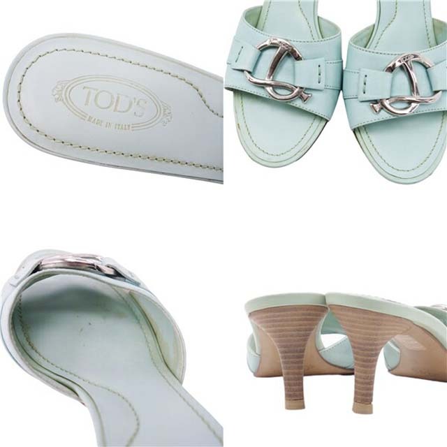 TOD'S(トッズ)のトッズ サンダル ミュール シューズ ヒール オープントゥ カーフレザー レディースの靴/シューズ(サンダル)の商品写真