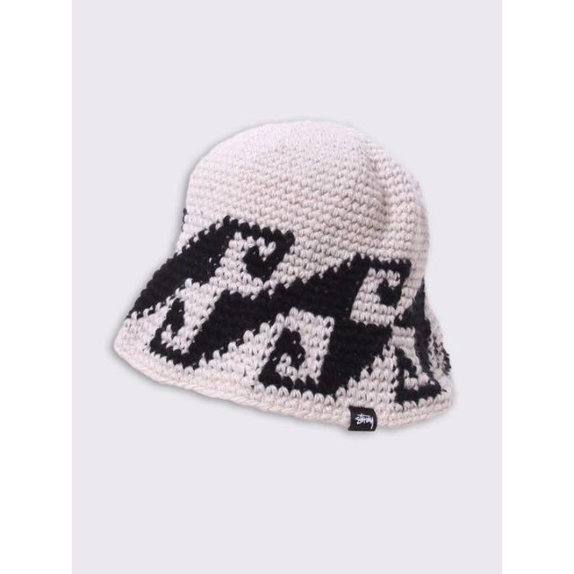 STUSSY   stussy Waves KNIT BUCKET HAT ニット ビーニー 白の通販 by