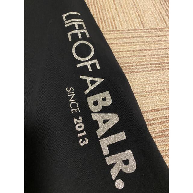 BALR. ボーラー　Tシャツ　ブラック　xs ロゴシルバーラメ レディースのトップス(Tシャツ(半袖/袖なし))の商品写真