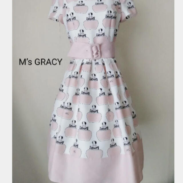 M'S GRACY(エムズグレイシー)のエムズグレイシー　カタログ掲載　ワンピース　42  美品 レディースのワンピース(ひざ丈ワンピース)の商品写真