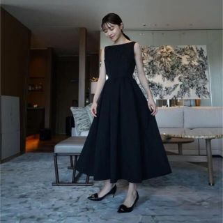 アニュアンス(ánuans)のL'Or ロル Jacquard Black Dress ドレス　かじまりちゃん(ロングワンピース/マキシワンピース)