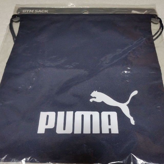 PUMA(プーマ)の新品　プーマ　PUMA　ジムサック　ナップサック　リュック　ネイビー キッズ/ベビー/マタニティのこども用バッグ(リュックサック)の商品写真