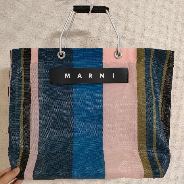 MARNI　フラワーカフェバッグかごバッグ/ストローバッグ