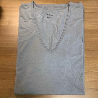 UNIQLO - エアリズム Vネック Tシャツ グレー メンズ Sサイズ