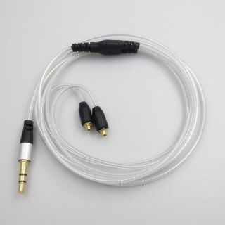 【専門店制作】For SHURE アップグレードケーブル シルバー(ヘッドフォン/イヤフォン)