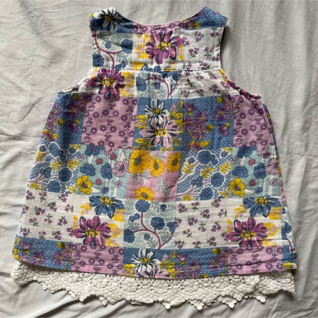 Acoba(アコバ)のAcoba95 ワンピース　チュール付き　綿100% キッズ/ベビー/マタニティのキッズ服女の子用(90cm~)(ワンピース)の商品写真