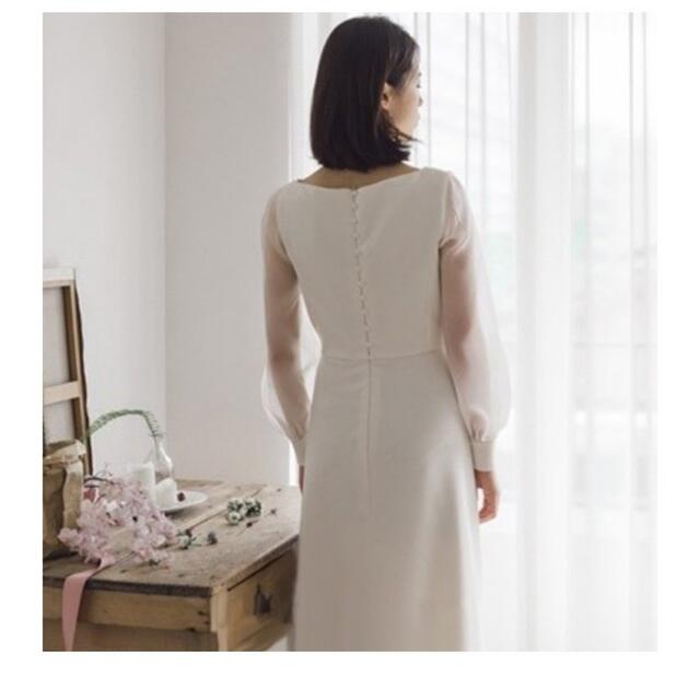 ホワイトドレス　前撮り/ブライダル レディースのフォーマル/ドレス(ウェディングドレス)の商品写真