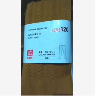 ユニクロ(UNIQLO)のUNIQLO キッズ ニットタイツ ／ ガールズ 120 リブ編み(パンツ/スパッツ)