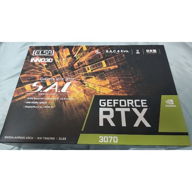 ELSA RTX3070 8GBPCパーツ