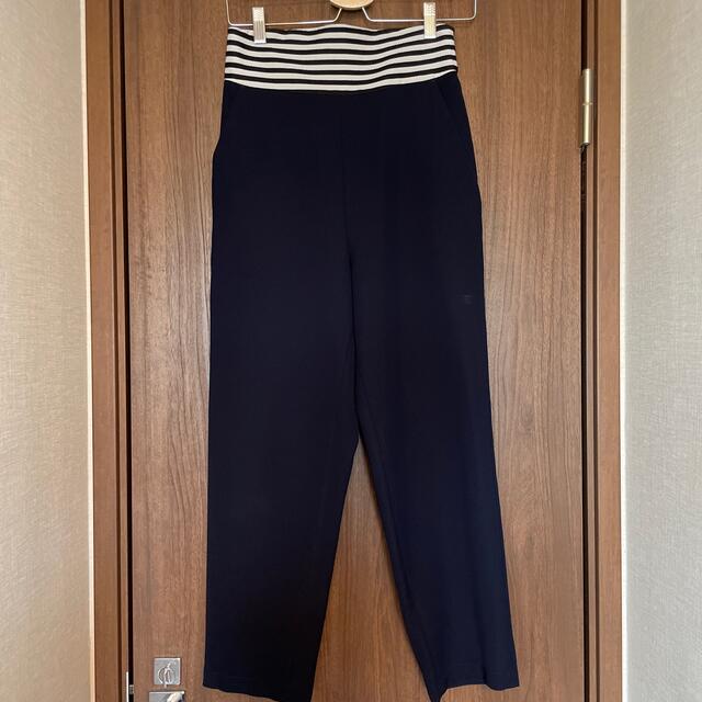 BORDERS at BALCONY(ボーダーズアットバルコニー)のボーダーズアットバルコニー　ハイウエストパンツ38 レディースのパンツ(クロップドパンツ)の商品写真